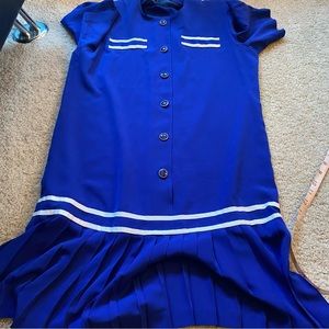 Dress, True Vintage 50s Retro Rockabilly Blue